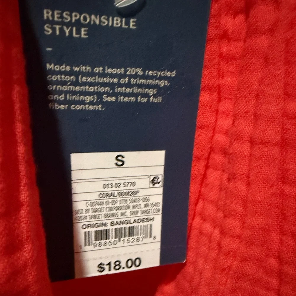 Women's Gauze Tank Top - Universal Thread™ Coral Red S:
Lightweight Scoopneck - Picture 2 of 4